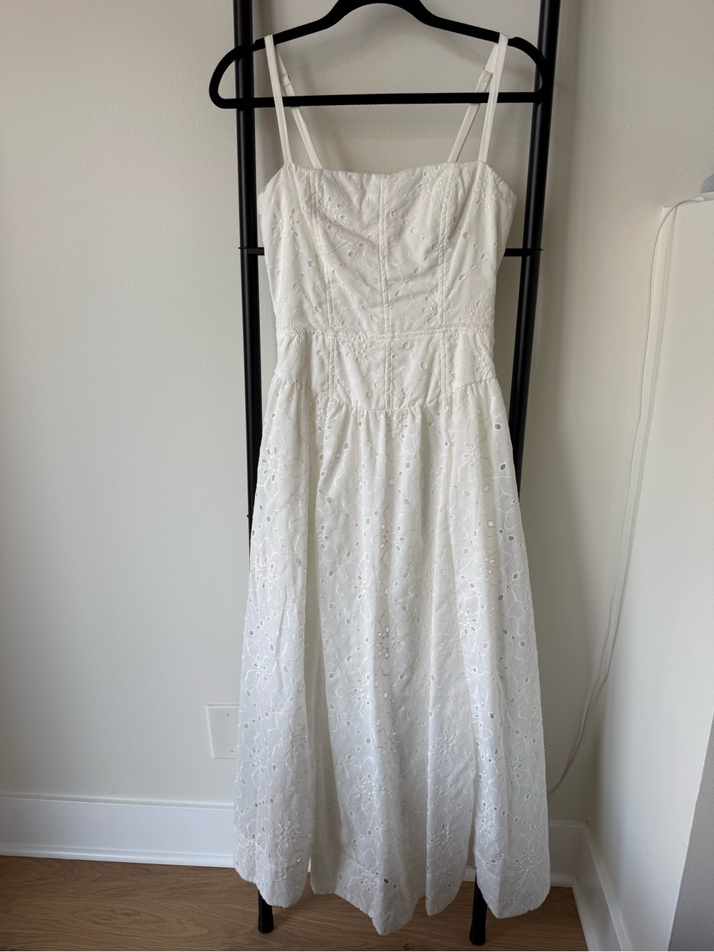 Reformation White Eyelet Maxi Dress